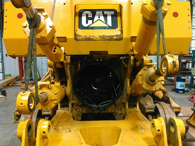 A picture that shows another angle of Caterpiller Dozer we are working on